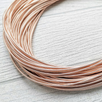 Канитель жёсткая для рукоделия Розовое золото, RoseGold 1,25 мм | Канитель Индия купить дёшево