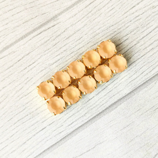 Шатон Light Peach+gold матовый, 8мм, 1шт