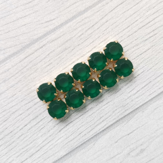 Шатон Emerald+gold матовый, 8мм, 1шт