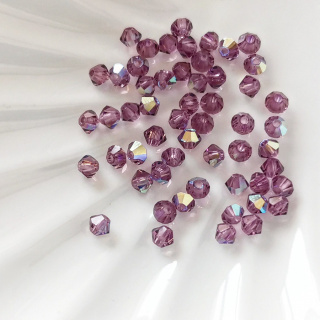 Биконусы Preciosa, Amethyst AB,3мм,20шт