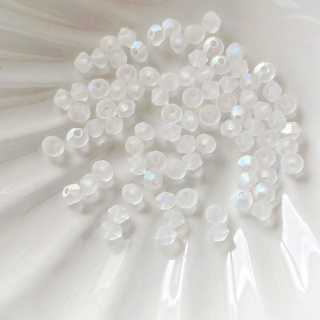 Биконусы Preciosa, Crystal AB Matt,3мм,20шт
