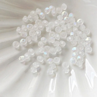 Биконусы Preciosa, Crystal AB Matt,3мм,20шт