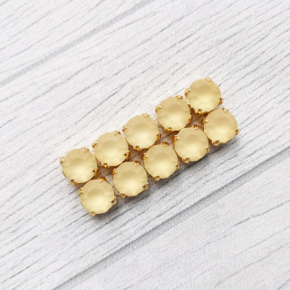 Шатон Jonguil+gold матовый, 8мм, 1шт