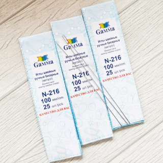 Иглы бисерные Gamma, 10см 100 мм, 25шт