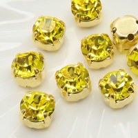 Шатон Preciosa Maxima Citrine+gold, 6мм, 1шт