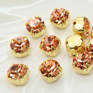 Шатон Preciosa Maxima Crystal Apri+gold, 6мм, 1шт