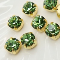 Шатон Preciosa Maxima Erinite+gold, 6мм, 1шт