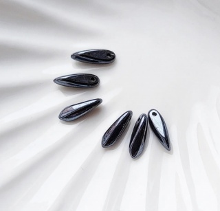 Бусины Glass Daggers 3*11mm,Jet Hematite 23980/14400