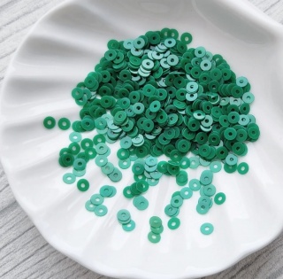 Пайетки Италия, Verde, 3мм, 2 грамма
