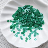Пайетки Италия, Verde, 3мм, 2 грамма