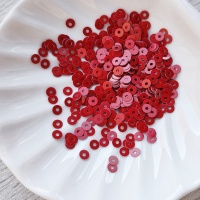Пайетки Италия, Rosso, 3мм, 2 грамма