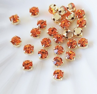 Шатоны Sun DF+gold, 4мм, 10шт