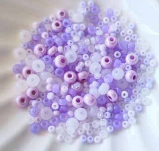Бисер Preciosa Mix Violet White, 8 грамм