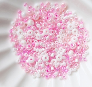 Бисер Preciosa Mix Pink White, 8 грамм