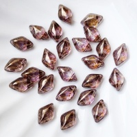Бусины GemDuo 00030/15695 Crystal Senegal Browv-Purple, 20шт