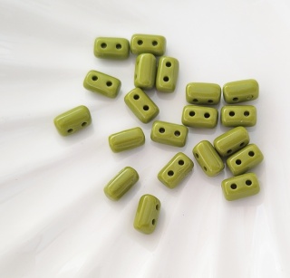 Бусины Rulla 3*5мм, 53410 Opaque Green зеленые, 20шт