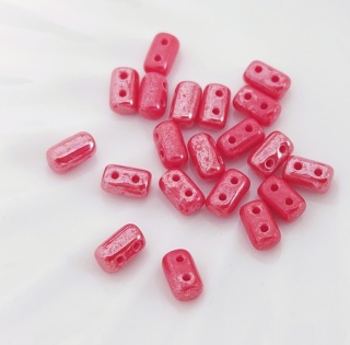 Бусины Rulla 3*5мм, 93200/14400 красные Opaque Coral Red White Luster, 20шт
