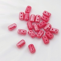 Бусины Rulla 3*5мм, 93200/14400 красные Opaque Coral Red White Luster, 20шт