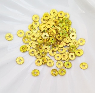 Пайетки (Индия) желтые Yellow 4мм, 3гр