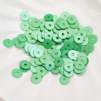 Пайетки (Индия) зеленые Green 5мм, 3гр