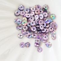 Пайетки (Индия) сиреневые радужные Violet Rainbow 4мм, 3гр