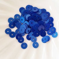 Пайетки (Индия) темно-синие Dark Blue 5мм, 3гр