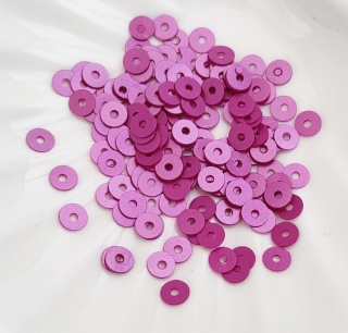 Пайетки (Индия) темная фуксия Dark Fuchsia 5мм, 3гр