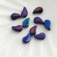 Бусины PaisleyDuo 23980/21435 Jet Blue Iris, 10шт