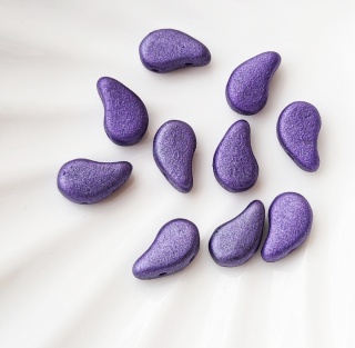 Бусины пейсли турецкий огурец PaisleyDuo 23980/79021 Metallic Suede Purple, 10шт