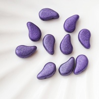 Бусины пейсли турецкий огурец PaisleyDuo 23980/79021 Metallic Suede Purple, 10шт