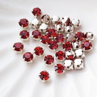 Чешские Шатоны Red Velvet DF, 4мм, 10шт