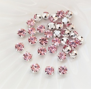 Чешские Шатоны Светло-розовые Light Rose DF, 4мм, 10шт