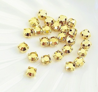 Шатоны Crystal DF Aurum+gold, 4мм, 10шт