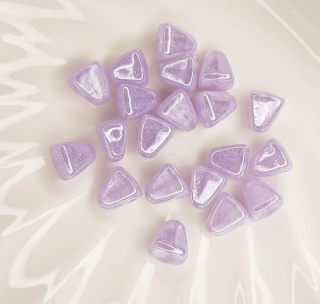 Чешские бусины Nib-Bit 21310/14400 Opal Dark Violet White Luster, 20шт