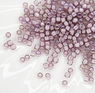 Бисер Япония Миюки Делика Miyuki Delica 11/0 DB1791 White Lined Smoky Amethyst AB, 3гр