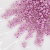 Бисер для плетения и вышивания Miyuki Delica 11/0 DB0072 Lined Pale Lilac AB, 3гр