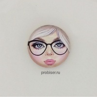 Кабошон для броши матрешка, 20мм, 1шт