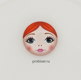 Кабошон лицо для броши, 20мм, 1шт