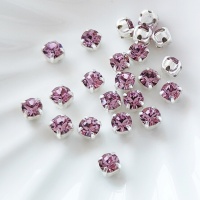 Шатоны Чехия светлый аметист Light Amethyst, 4мм, 10шт