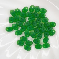 Бусины SuperDuo бисер супердуо 50050/84110 Emerald Mat 2,5*5мм, 3гр (40шт)