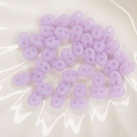 Бисер бусины сирень SuperDuo 21310/84110 Opal Dark Violet Mat 2,5*5мм, 3гр (40шт)