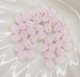 Бусины SuperDuo опаловый розовый 71200 Opal Pink 2,5*5мм, 3гр (38шт)
