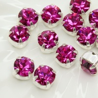 Шатон в цапе чешский фуксия Fuchsia, 6мм, 1шт