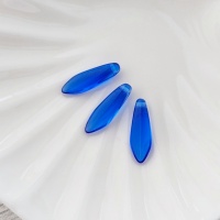 Бусины Чехия кинжалы сапфир Glass Daggers 5*16mm 30060, 3шт