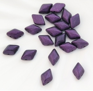 Бусины GemDuo 23980/79022 Metallic Suede Dark Purple, 20шт