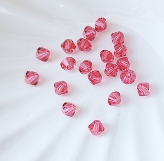 Биконусы Чехия хрусталь Preciosa Padparadsha, 4мм, 20шт