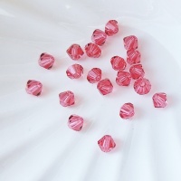 Биконусы Чехия хрусталь Preciosa Padparadsha, 4мм, 20шт