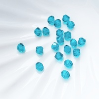 Биконусы Чехия Preciosa голубой циркон Blue Zircon 4мм, 20шт