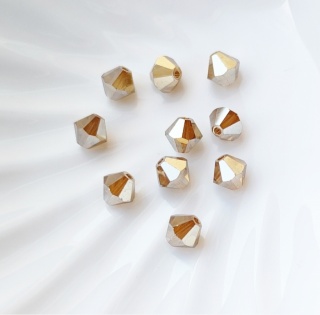 Биконусы Чешские золотые Preciosa Golden F/Full, 5мм, 10шт