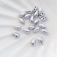 Бусины Дроп Дуо серебро DropDuo 01700 Aluminium Silver, 20шт